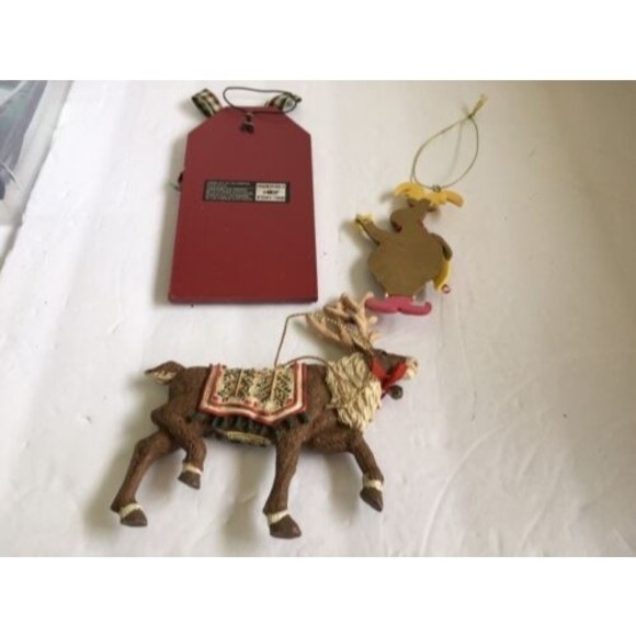 Lot Of 3 Christmas - Reindeer Ornaments - Picture 3 of 4